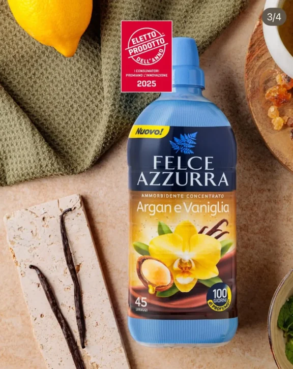 Felce Azzurra Ammorbidente Concentrato Argan e Vaniglia – Deep Fabric Softener with Argan Oil & Warm Vanilla Fragrance