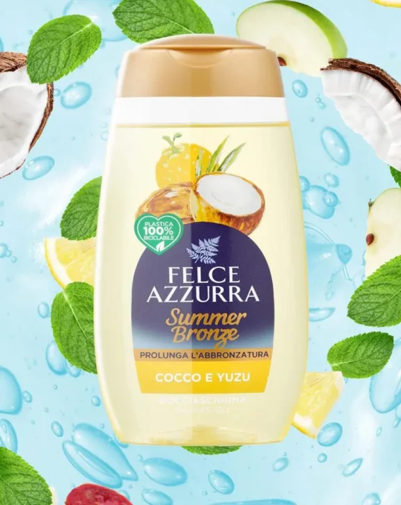 Felce Azzurra Summer Bronze Prolunga l’Abbronzatura Cocco e Yuzu – After Sun Shower Gel with Tropical Fragrance